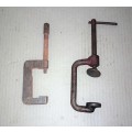 2 HEAVY GAUGE METAL CLAMPS - PLEASE SEE PICTURES