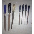 7 METAL FILES WITH PLASTIC HANDLES - PLEASE SEE PICTURES