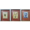 3 Shelley Hely Prints (Lithographs?)  - 33x26cm -see pic