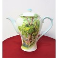 Vintage Shelley Woodland Teapot + Cup & Saucer + Milk Jug & Saucer- Please read desc & see Pictures