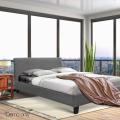 Queen / Double Size Fabric Bed Frame -Grey