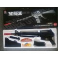 Airsoft M16 rifle with accessories. Spring action.