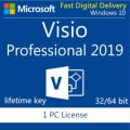 Visio Professional 2019 RETAIL ONLINE ACTIVATION Instructions + Download Link + License Key 32+64Bt