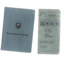TWO BANKING SAVINGS ACCOUNT BOOKS, NBS AND STANDARD BANK (1974 - 1976)