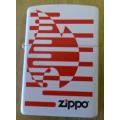 GENUINE ZIPPO WINDPROOF LIGHTER ( MADE IN USA - RED &WHITE )