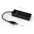 New USB 3.0 Hub 4 port  High Speed Data Cable Adapter