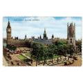 Valentines Post Card" PARLIAMENT SQUARE LONDON" See scans for details