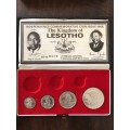 1966 Lesotho SILVER Proof Coin Set - no gold