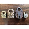 Vintage locks x 4 - no keys