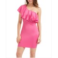Pink One Shoulder Pink Dress in size M,L