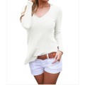 !!! NEW ARRIVAL !!! Casual Ladies` White Hoodie Top In Size S