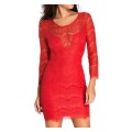 Long Sleeve Sexy Red Dress in size 32