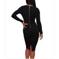 SEXY BLACK LONG SLEEVE DRESS/ CASUAL DRESS IN SIZE S