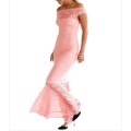 Elegant Pink Lace Dress in size M,L