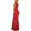 Elegant Red Lace Dress in size S to L