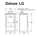 Deluxe LG 9-13Kw  Closed, wood burning Fireplace