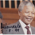 PRESIDENT NELSON MANDELA SIGNED AUTOGRAPH PHOTO SIGNATURE AUTOGRAPHED MADIBA AUTHENTIC
