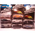 Hotwheels - Fast and Furious - Lot of 7  models - Issued 2012