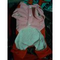 Doggy Jacket with Fluffy Lining - Pink-Red Size Small