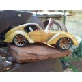 Hand carved Wooden Car - Bugatti Atlantic Coupe