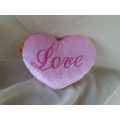 Plush Pink Heart `Love`