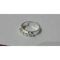 Adjustable Silver Chain Detail Fashion Ring