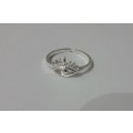 Adjustable Silver Eye Fashion Ring