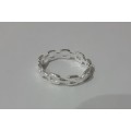Silver Square-link Chain Fashion Ring
