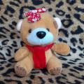 Plush Teddy Bear - Red Scarf
