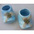 Small Ceramic Blue Shoe Ornament - Each