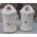 Vintage Ceramic Hay Bale Salt/Pepper Shaker Set
