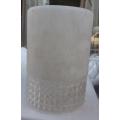White and Clear Glass Ceiling Light Hanging Cylinder Fitting