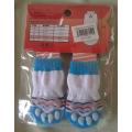 Non-skid Pet Socks - Large Blue and White Anchor Detail