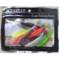 WD Airen Soft Plastic Fishing Lures 10pc Dual Colour Mixed