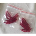 Soft Plastic Fishing Lures 10pc Red Worms