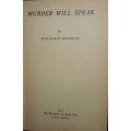 Murder Will Speak - Benjamin - Bennett