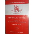 London Welsh Football Club Centenary Dinner