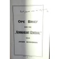 OPE Brief AAn Die ``Kommandant- Generaal``n- Johan Schoeman