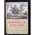 Boswell`s Column 1777-1783 Introduction & Notes by Margery Bailey