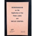 Memorandum on the Application of the Pass Laws & Influx Control