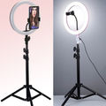 2-in-1 180° Rotatable 3-Mode LED Ring Light and Adjustable Tripod Stand - 26cm