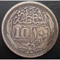 RESERVED FOR JAN ONLY 1917 (1335) Egypt 10 Piastres silver coin