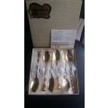 EETRITE 24 ct GOLD PLATED 6 PCE TEASPOON SET. NEVER USED STILL IN ORIGINAL PACKING.
