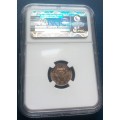 1932 Union of South Africa 3 Pence NGC Graded MS 62