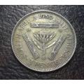 1930 Silver SA Union 3d Tickey  Lovely Detail