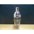 Vintage Silver plated glass Cocktail Shaker/Blender with battery operated blade.