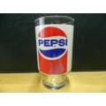 Vintage Large Footed Pedestal glass Tumbler marked Pepsi. Dates to 1970s