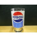 Vintage Large Footed Pedestal glass Tumbler marked Pepsi. Dates to 1970s