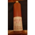 Collectable Stone Bottle (empty) with stopper.  Label  Mierles Pit, tall bottle - colour brown.