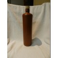 Collectable Stone Bottle (empty) with stopper.  No label, tall bottle - colour brown.